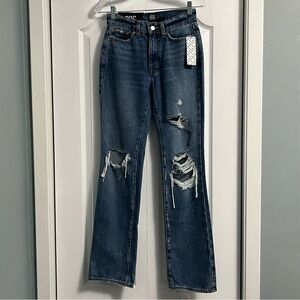 BDG URBAN OUTFITTERS ripped Boot cut denim jeans womens size 24 NWT HIGH Rise